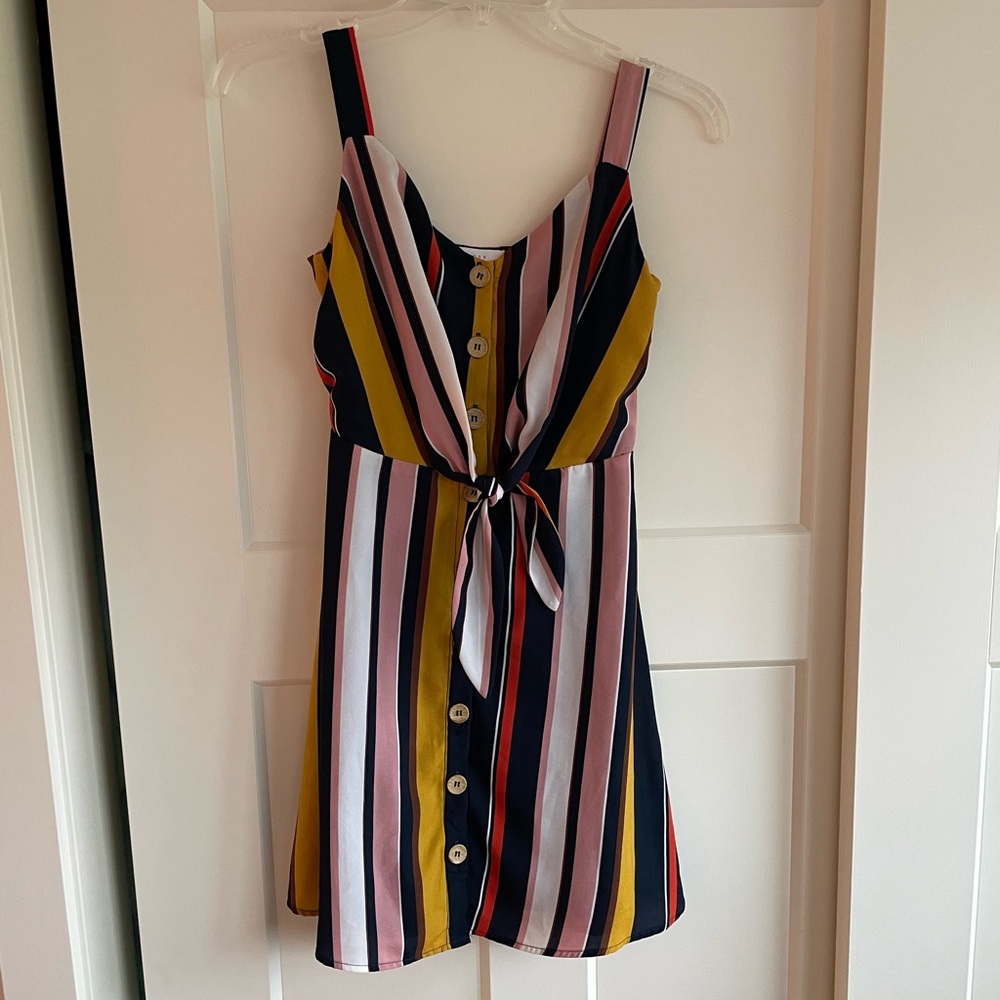 Lush striped mini dress, size small.